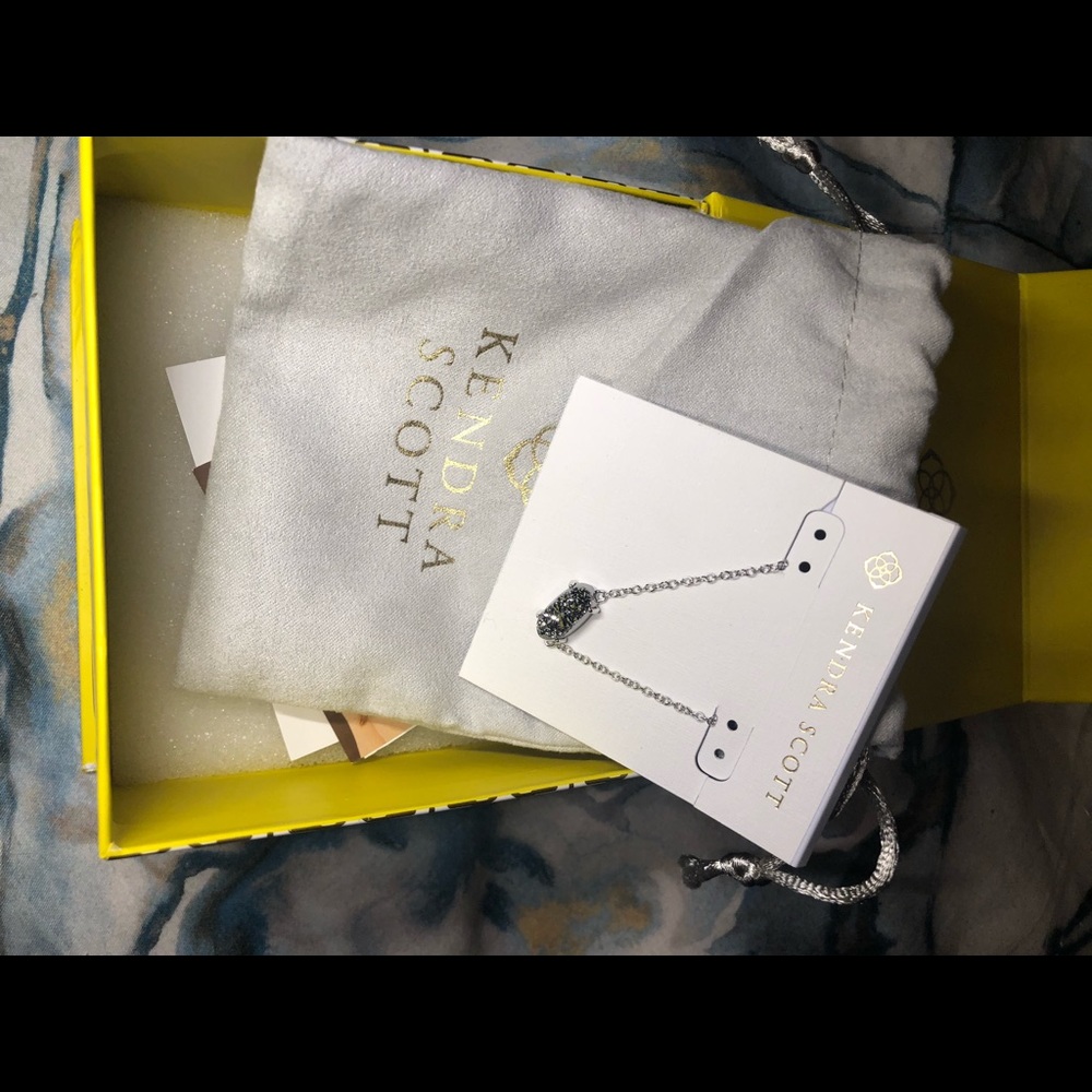 Kendra Scott silver druzy necklace - BRAND NEW